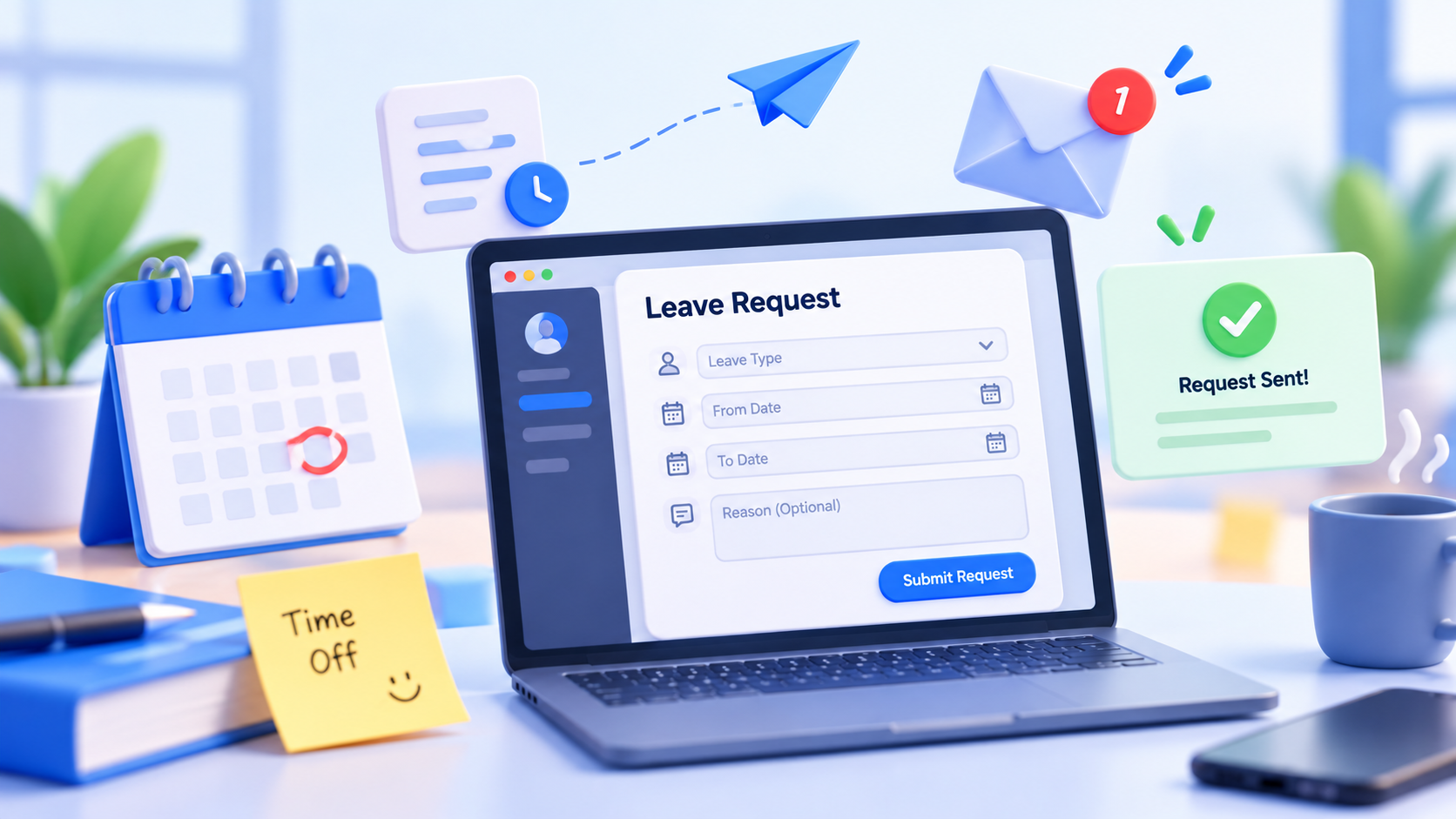 Modern Leave Request Workspace